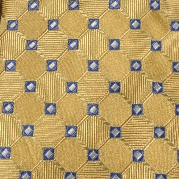 3 X JoS A Bank Executive & Signature Collection Tie Gray Yellow Rust Foulard Geo - Picture 6 of 7